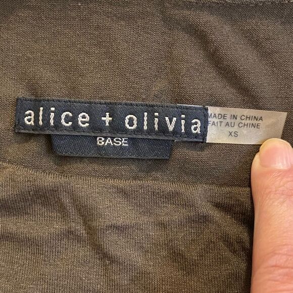 EUC Alice + Olivia Green Cowl Neck Midi Length Dress Size XS - Picture 8 of 9